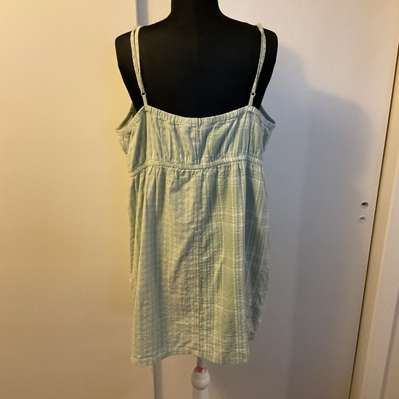 1. American eagle Mint Green Plaid Babydoll Style Tank Dress Size XXL - Picture 6 of 8